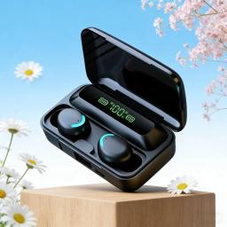 Novos Fones de Ouvido Bluetooth 9D Estéreo com Alto Grave, Fones de Ouvido Esportivos com Controle por Toque, TWS Sem Fio, Headset à Prova d'Água - Image 1