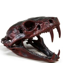 Estátua de Crânio de Cobra Aterrorizante: Ornamento de Mesa de Crânio de Cobra para Decoração de Casa Incrível - Image 1