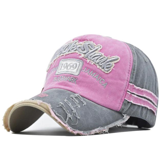 Boné de Beisebol Algodão Lavado 1969 Unissex Vintage Snapback