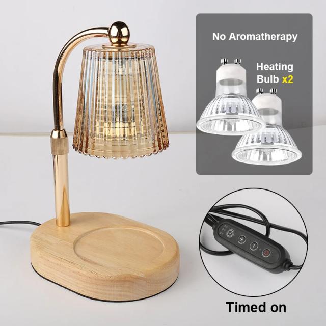 Lâmpada Aquecedora de Velas 50W com Timer Regulável para Decoração de Casa