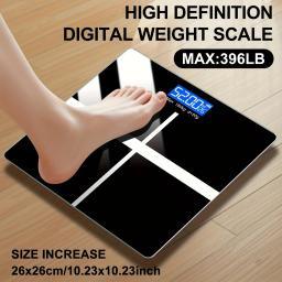 Balança digital de alta precisão: 396 lb/180kg de capacidade Grande LCD Indicador de bateria fraca Plataforma fácil de limpar para casa, academia, escritório - Image 2