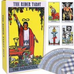 Baralho de tarô Rider-Waite autêntico com livreto inglês/espanhol para iniciantes e leitura de cartas especializadas - Image 1