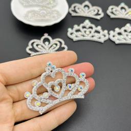12pçs remendos acolchoados de coroa de strass para roupas diy, decoração de artesanato, apliques, faixa de cabeça, arco, acessórios de joias - Image 2
