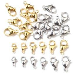 30 pçs/lote 12*7mm 10*5mm aço inoxidável banhado a ouro lagosta fecho ganchos para colar & pulseira corrente diy moda jóias descobertas - Image 3