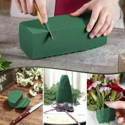 Bloco de espuma floral verde, arranjo de flores diy, esponja seca e molhada, tijolos absorventes para flores, aniversário, casamento, decoração de jardim - Image 4