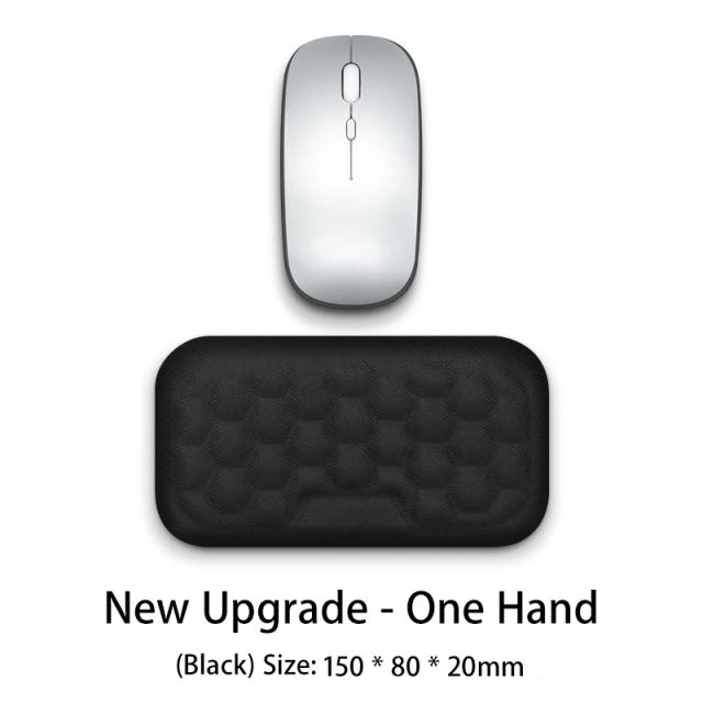 Mousepad Ergonômico com Apoio de Pulso em Silicone para Teclado e Mouse - Conforto e Alívio para o Escritório