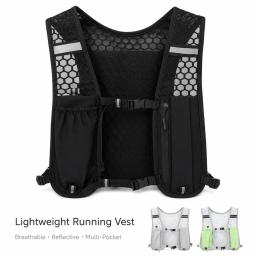 Colete de Corrida Leve para Homens e Mulheres, Colete de Hidratação Respirável, Mochila Ajustável para Corrida ao Ar Livre com Bolso Frontal - Image 2