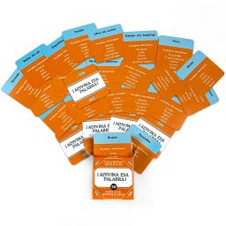 Cartas de jogo de tamanho mini espanhol "Nome que palavra!" 50 peças jogo de cartas jogo de cartas de reunião familiar jogo de acampamento - Image 4