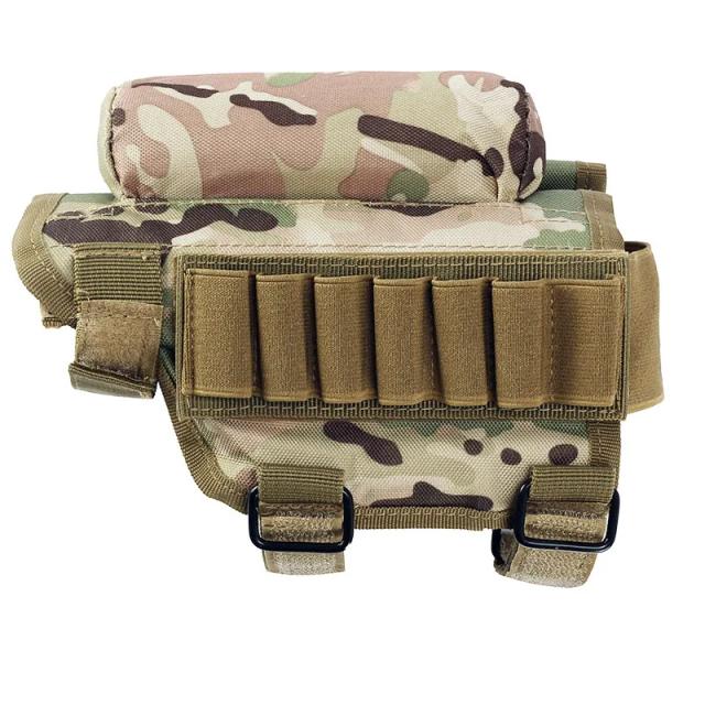 Rifle buttstock bochecha resto riser almofada escudo bolsa acessórios de caça estoque bala munição cartuchos titular saco transportadora