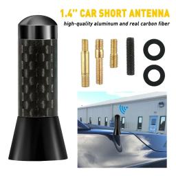 Nova marca de fibra carbono parafuso metal curto stubby mastro antena estilo do carro telhado antena sinal aprimorado para benz acessórios do carro - Image 3