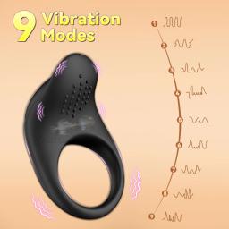 Anel Vibratório Controlado por APP para Homens, Anel Peniano para Atraso na Ejaculação, Cage de Castidade, Estimulador Clitoriano, Brinquedo Sexual para Casais - Image 5