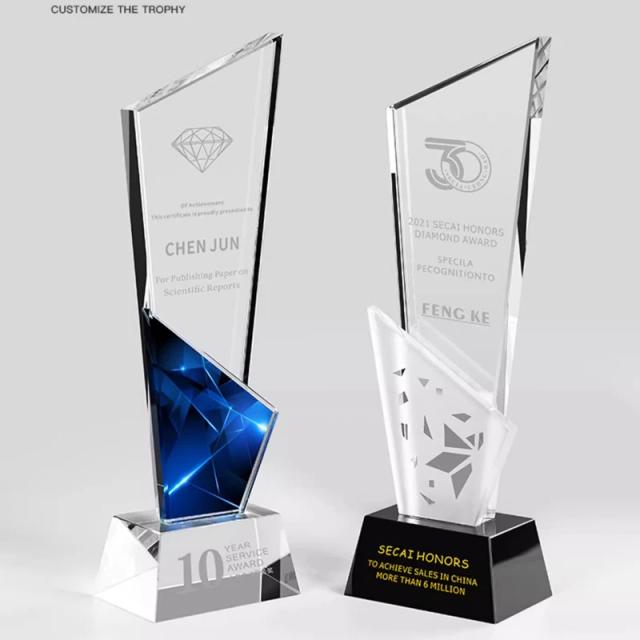 Troféu Personalizado Cristal Eventos Corporativos Celebrações Especiais 1 Unidade
