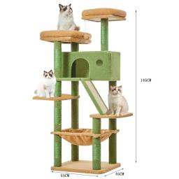 Quadro de escalada para gatos, árvore de gato integrada, grande estrutura de luxo para gatos, cápsula espacial, villa de sisal para gatos - Image 4