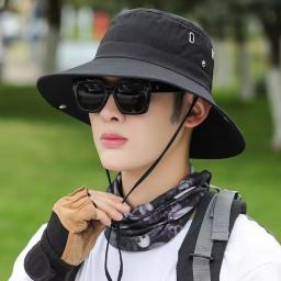 Chapéu de Verão Masculino com Proteção UV, Aba Larga, Ideal para Caça, Caminhadas, Pesca e Ciclismo - Image 2