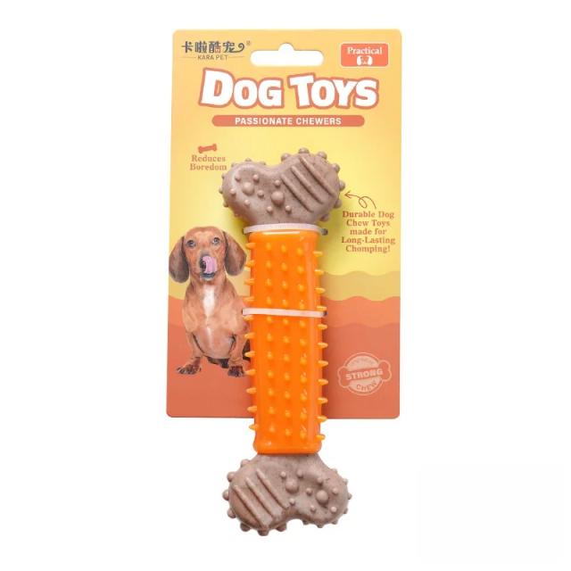 Brinquedo de Mastigar para Cães Osso Resistente à Mordida 16cm