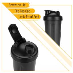 1pc portátil shaker de proteína 600ml garrafa de fitness com fio batedor bola para entusiastas de fitness atletas perfeito para ginásio ao ar livre - Image 2