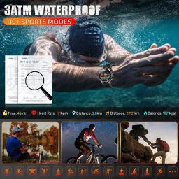 Forerunner 570 gps relógio inteligente 3atm à prova dwaterproof água tela amoled multi-banda gnss bússola altímetro lanterna esportes smartwatch masculino - Image 3