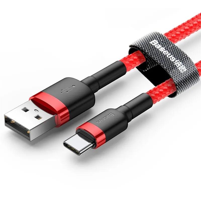 Cabo USB Tipo C Baseus para Huawei Honor Xiaomi Samsung Super Charge Cabo de Dados Carregador USB C Carregamento Rápido - Image 1