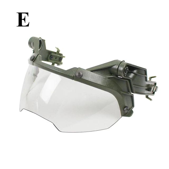 Capacete tático flip óculos ajustável airsoft paintball capacete rápido à prova de vento anti nevoeiro caça cs jogos proteção óculos