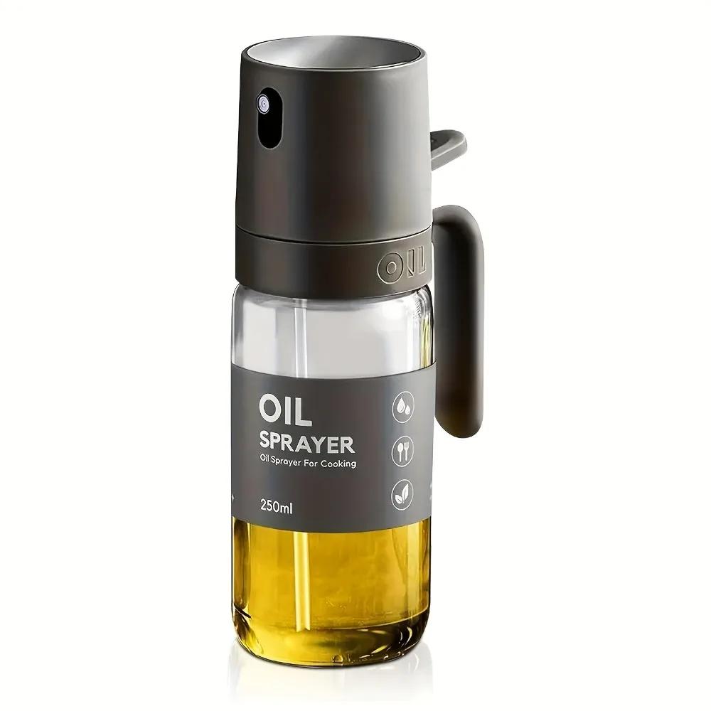 Spray de Óleo de Vidro para Fritadeira Sem Óleo – Dispensador de Azeite 2 em 1, Pulverizador de Cozinha com Névoa Fina, Borrifador de Óleo Recarregável à Prova de Vazamentos - Image 1