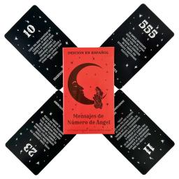 Oráculo en Español, Mensajes de Número de Ángel, 53 cartas, Números Angelicales Angel Number Messagens Baralho de cartas de tarô Future Te - Image 1