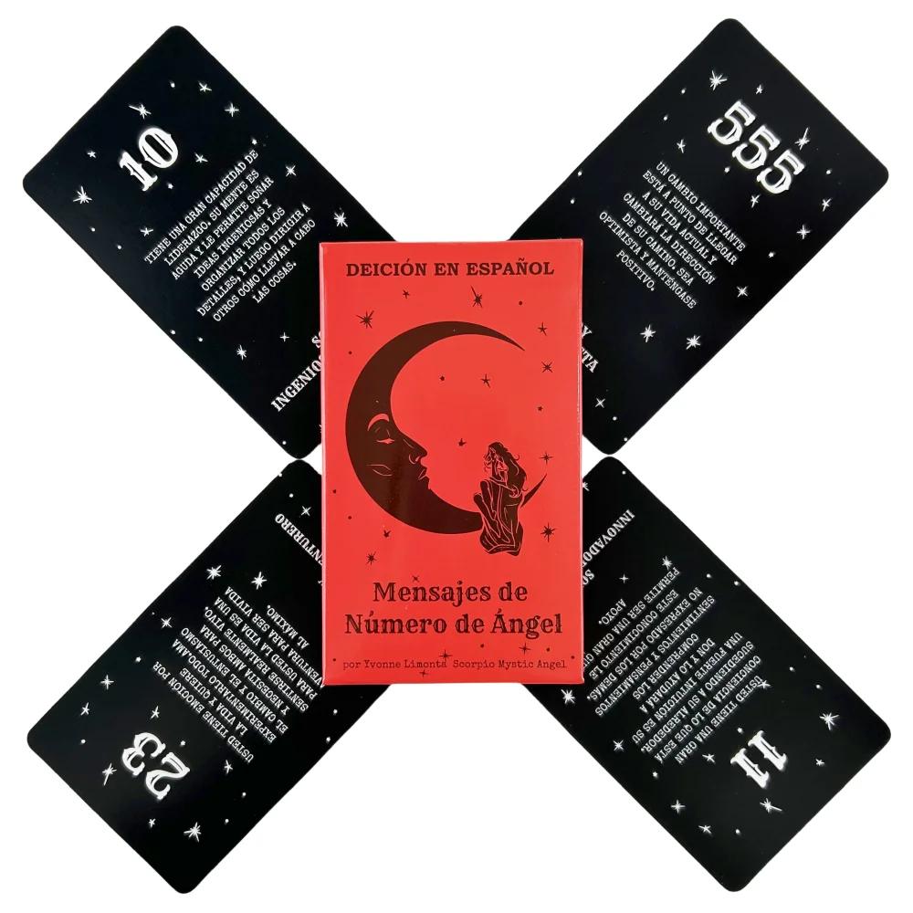 Oráculo en Español, Mensajes de Número de Ángel, 53 cartas, Números Angelicales Angel Number Messagens Baralho de cartas de tarô Future Te - Image 1