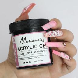 150g transparente extensão do prego gel geléia luz branca rosa acrílico arte do prego uv led gel semi permanente verniz ferramenta de extensão - Image 5