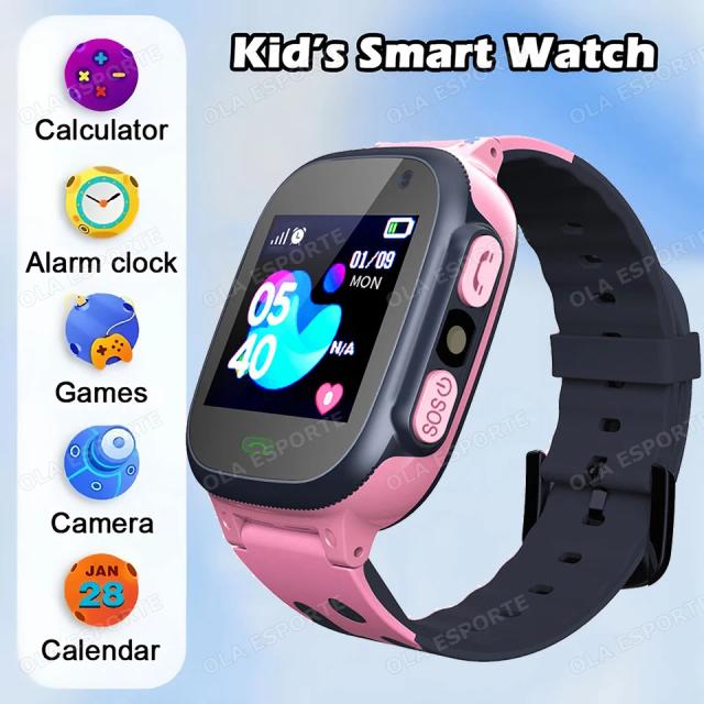 Relógio inteligente para crianças com chamadas de vídeo, GPS, localização LBS, função SOS, câmara à prova de água, rastreador de localização remoto. Relógio inteligente, um presente ideal para crianças, modelo H10.