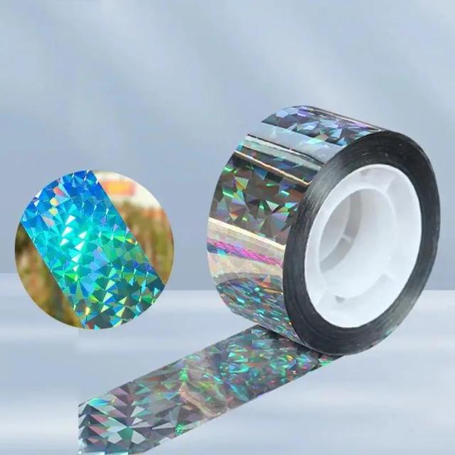 Fita Repelente Holográfica Dupla Face 50/80M para Controle de Pássaros e Pombos