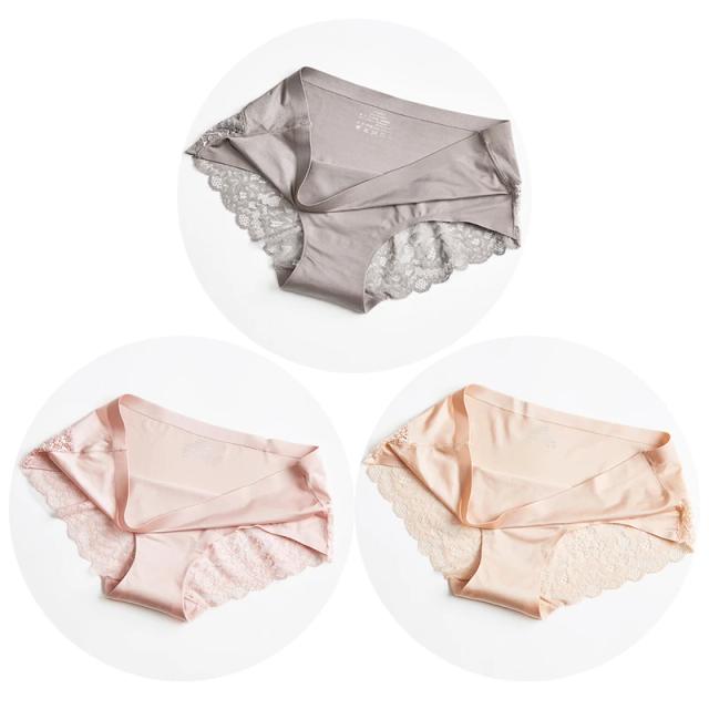 Trowbridge Calcinha Feminina Renda Cetim 3 Peças