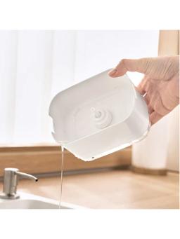 Dispensador de sabão caixa imprensa dispensador esfregando recipiente líquido cozinha banheiro automático detergente caixa espuma com suporte esponja - Image 5