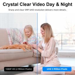 Câmera IP Fuers 4K 8MP, para uso interno, com Wi-Fi, sem fios, para vigilância, compatível com o aplicativo Tuya Smart Home, com função de rastreamento automático, sistema de segurança CCTV e monitor para bebés. - Image 5
