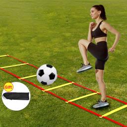 Escada de agilidade tiras de náilon futebol velocidade treinamento escada equipamentos esportes fitness correndo aquecimento treinamento escada ferramenta - Image 4