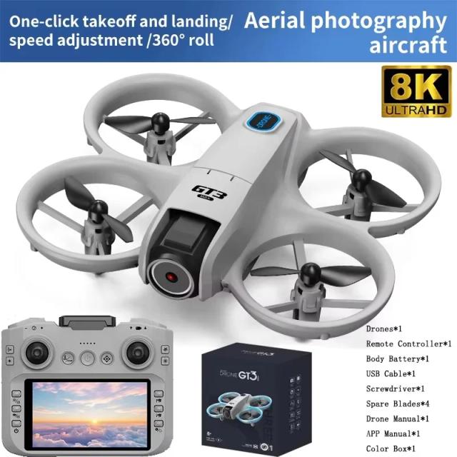 GT3 MAX Drone 8K HD Helicóptero de modo sem cabeça 360° Flip Quadcopter Mini Drone para Crianças