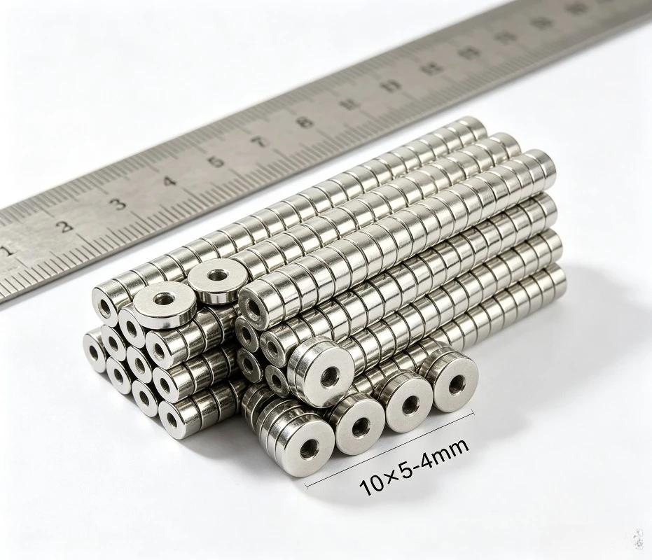 Ímã de Neodímio Redondo Cônico 10x5‑4mm, Forte, Diâmetro Externo 10x5mm, Furo de 4mm, Ímãs Magnéticos Permanentes NdFeB 10*5‑4 mm - Image 1
