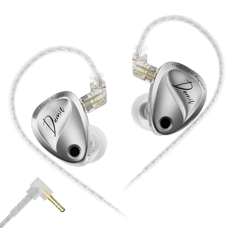 KZ Duonic Fones de ouvido HIFI atualizados com driver planar triplo magnético, IEMs com fio de ampla fase sonora com 4 opções de ajuste e microfone duplo HD - Image 1