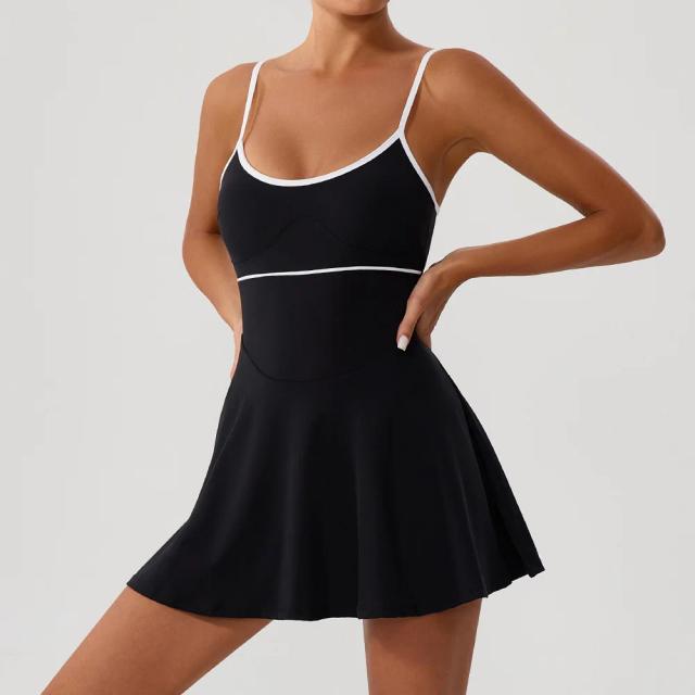 Vestido de Tênis Feminino com Bolsos - Saias de Golfe e Ioga Activewear