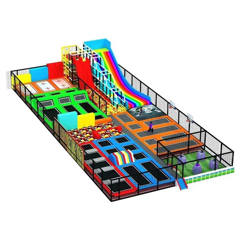 Parque de Trampolim Infantil Oceano de Bolas e Escalada para Diversão ao Ar Livre