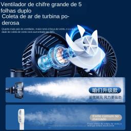 Três-Speed Car Seat Back Cooling Fan, USB Charge, Dual Head, 360 Graus de rotação, Pescoço Cooler, Verão Acessórios - Image 3