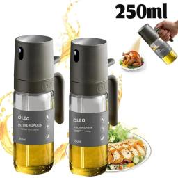 Spray de Óleo de Vidro para Fritadeira Sem Óleo – Dispensador de Azeite 2 em 1, Pulverizador de Cozinha com Névoa Fina, Borrifador de Óleo Recarregável à Prova de Vazamentos - Image 1
