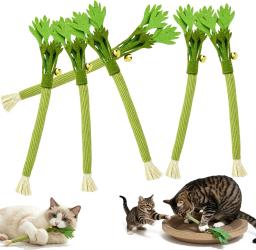 Brinquedo Interativo para Gatos com Sino, Bastão de Catnip Natural para Limpeza dos Dentes de Gatos - Image 5