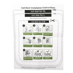 Porta para animais de estimação para janelas, porta interna grande para gatos, portas para animais de estimação, portas externas para gatos, 4 modos de travamento, adequada para janela e parede - Image 6