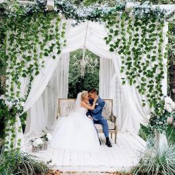 Guirlanda de Folhas de Hera Verde Artificial 4/10M, Planta Falsa Pendente para Decoração de Parede de Jardim, Casamento, Festa e Casa - Image 3