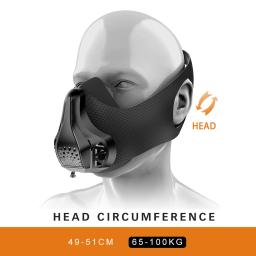 Máscara esportiva ajustável 48 níveis de respiração resistência ao ar treino correndo ginásio máscara fitness exercício treinamento de resistência física - Image 5