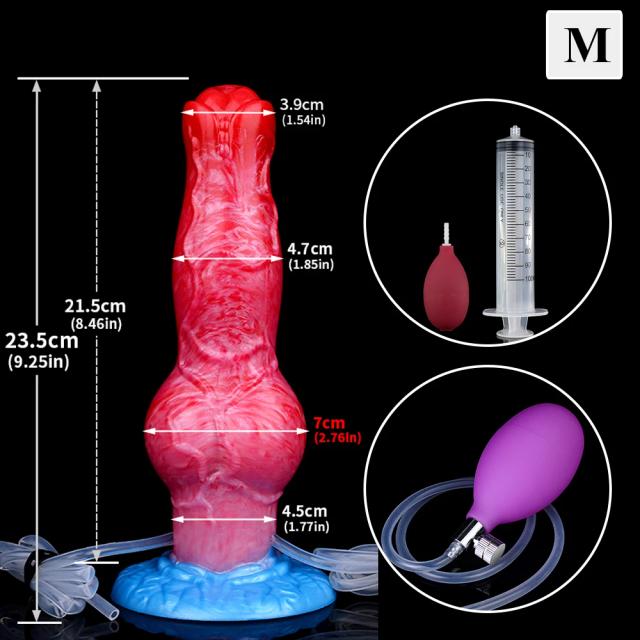 Nnsx Vibrador Grande com Plugue Anal Inflável e Jato - Brinquedo Sexual Adulto para Homens