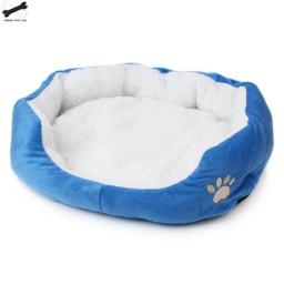 Lindamente alegria bonito animal gato cão camas para animais de estimação esteiras de pelúcia cão de estimação sofá cama de gato casa grande cobertor almofada cesta suprimentos 2810 - Image 2