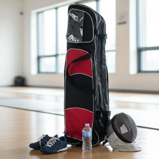 Bolsa de Esgrima com Rodas e Alça de Carrinho para Equipamentos Esportivos