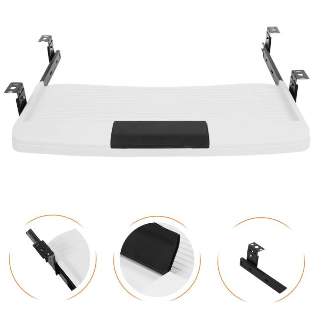 1 Conjunto de Bandeja Deslizante para Teclado Sob a Mesa, Tipo Gaveta, Sistema de Montagem de Teclado Deslizante, Suporte Robusto para Economia de Espaço na Mesa para Digitação
