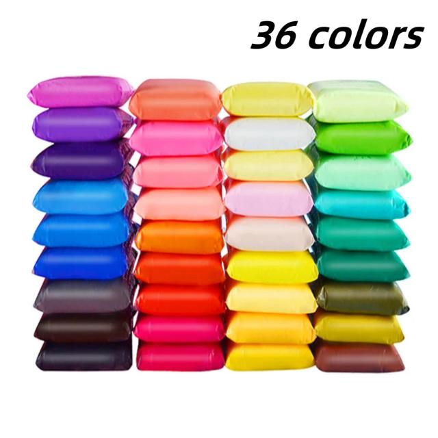Conjunto de Argila DIY Ultraleve 36 Cores para Crianças