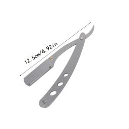 Navalha de Barbeiro Profissional em Aço Inoxidável com Lâmina para Homens - Navalha Manual Dobrável para Barbear - Image 4